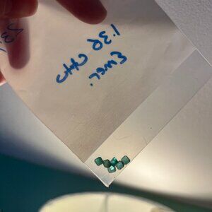 6 loose emeralds, 1.36 total carats